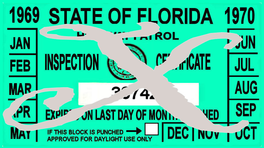 (image for) 1969-70 Florida Inspection Sticker